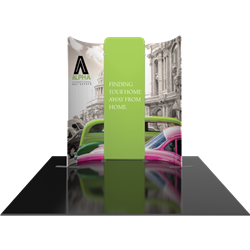10ft Modulate Backwalls with Magnetic frames are a stylish way to display media at any tradeshow, event, retail or expo. These trade show displays feature unique angles & shapes that can be changed to create new booths! Portable & easy to assemble.