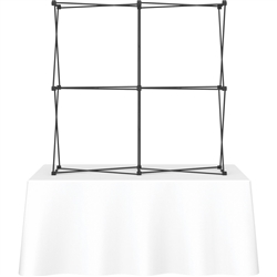 5ft Xclaim 3-D PopUp Table Top Display Kit 01 Frame Only. Portable tabletop displays and exhibits. Several different styles are available, including pop up frames with stretch fabric or fold up panels with custom graphics.