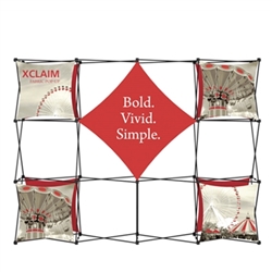 10ft Xclaim Full Height Fabric Popup Display Kit 02. Portable tabletop displays and exhibits. Several different styles are available, including pop up frames with stretch fabric or fold up panels with custom graphics.