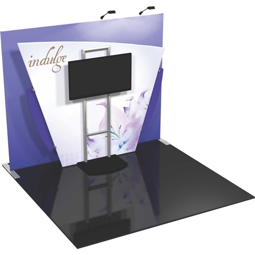 Vibe Kit Tension Fabric Displays is a collection of cleverly-designed state-of-the-art 10� exhibit booths. Vibe combines light-weight aluminum structures with pillowcase dye-sublimated printed fabric graphics for a truly unique appearance and experience.
