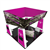 Formulate Fusion Kit 11 features structures that combine the latest developments in fabric printed technology with heavy-duty aluminum frames to create a space that fosters great traffic flow and conversation areas. The 12ft tall center fabric tower