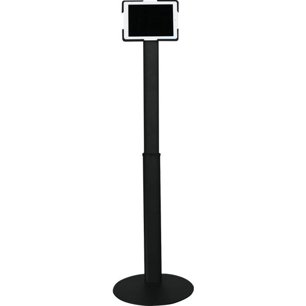 Position a tablet in portrait or landscape configuration with the Tablet Stand - Small. This small tablet holder can hold a 7.5in to 10.5in iPad or Android tablet.