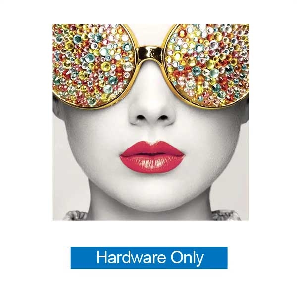 47in x 47in Vector Frame Edge fabric poster displays combine durable, slim lightweight less
than 1in aluminum extrusion frames and easy-to-apply push-fit fabric graphics.