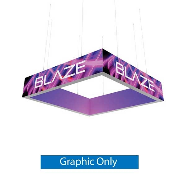 10ft x 2ft  Blaze Square Hanging Light Box Display  | Graphic Only
