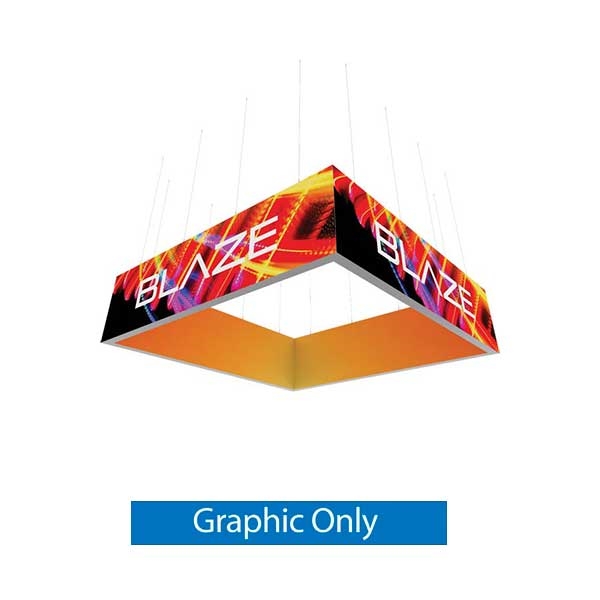 16ft x 4ft Blaze Square Hanging Light Box Display  | Graphic Only