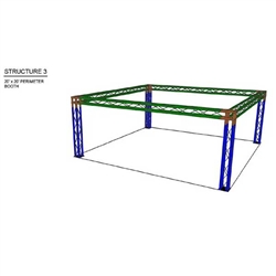 This custom aluminum trade show truss system will stand out at your next trade show, drawing attention from across the exhibit floor. Popular with exhibitors for their quality construction, customization and easy assembly. Fast turn. Best Prices.