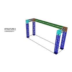 This custom aluminum trade show truss system will stand out at your next trade show, drawing attention from across the exhibit floor. Popular with exhibitors for their quality construction, customization and easy assembly. Fast turn. Best Prices.
