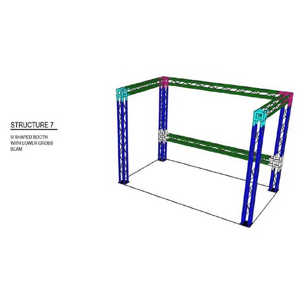 This custom aluminum trade show truss system will stand out at your next trade show, drawing attention from across the exhibit floor. Popular with exhibitors for their quality construction, customization and easy assembly. Fast turn. Best Prices.
