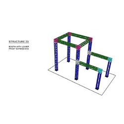 This custom aluminum trade show truss system will stand out at your next trade show, drawing attention from across the exhibit floor. Popular with exhibitors for their quality construction, customization and easy assembly. Fast turn. Best Prices.