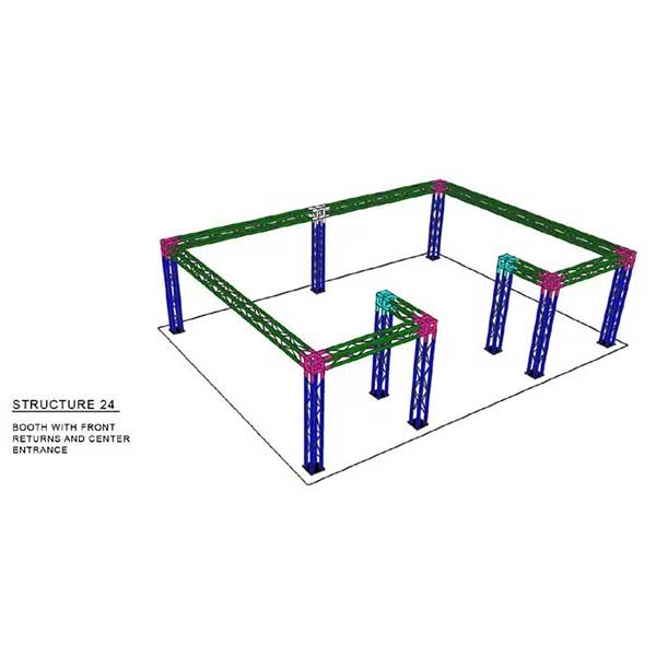 This custom aluminum trade show truss system will stand out at your next trade show, drawing attention from across the exhibit floor. Popular with exhibitors for their quality construction, customization and easy assembly. Fast turn. Best Prices.