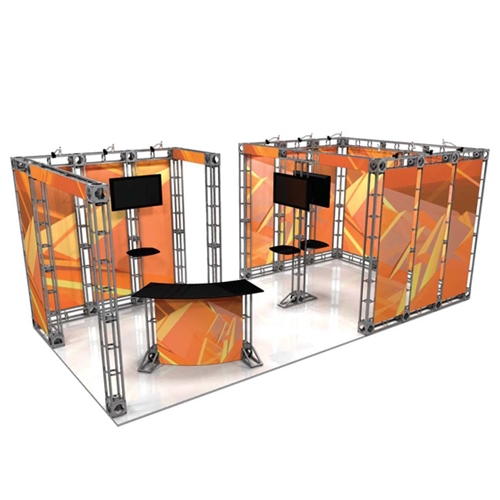 This 10ft x 15ft custom trade show truss system will help you stand out at the next trade show, drawing attention from across the exhibit floor.  Truss exhibits are one of the most structurally elaborate trade show displays. 