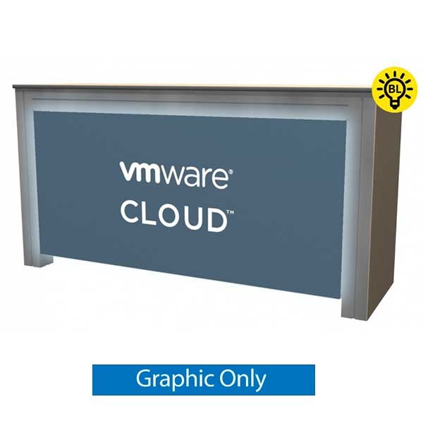 73.75in x 38.5in XR Line Backlit Counter - XR.C8.BL | Full Graphic Only