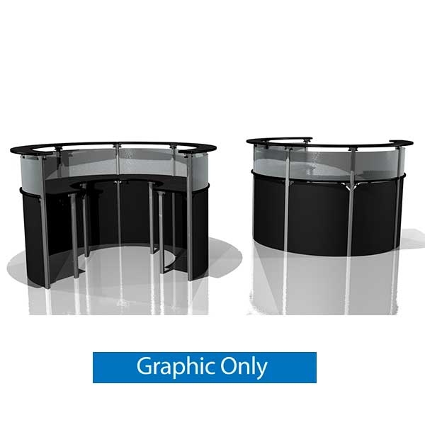 68.5"w x 32"d Exhibitline Reception Counter | RD45.6 | Graphic Only