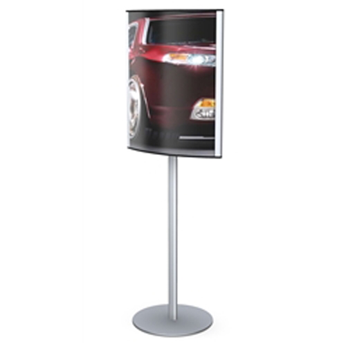 22in x 28in Convex Poster Double Sided Black Sign holder is an attractive curved floor stand with a dramatic, stylish, elegant two-sided curved design. Perfect for exhibits, retail, restaurants, trade show