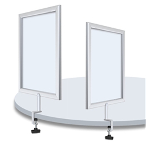 11in x 14in Perfex Vertical Silver Signs Anywhere Table top Clamp-On. Testrite signage and poster display frames and other wall, counter top and floor standing display fixtures offers great versatility a sleek modern look at trade show or retail space