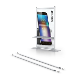 SignPost Pole Pocket Arm (Set Of 2) designed to get your marketing message noticed on the trade show or retail floor. These store displays hold 30in custom graphics that are easy to replace & update.