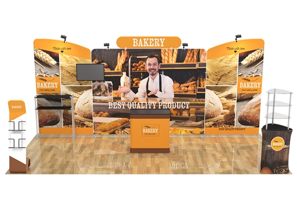 10ft x 20ft Trade Show Booth Kit H | Single-Sided Kit