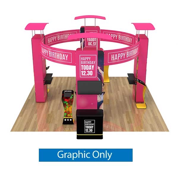 20ft x 20ft Trade Show Booth Kit A | Single-Sided Graphic Only