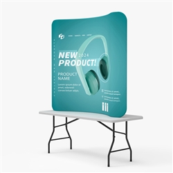 6ft x 5ft LancasterTube Curved Tabletop Display | Single-Sided Tension Fabric Graphic