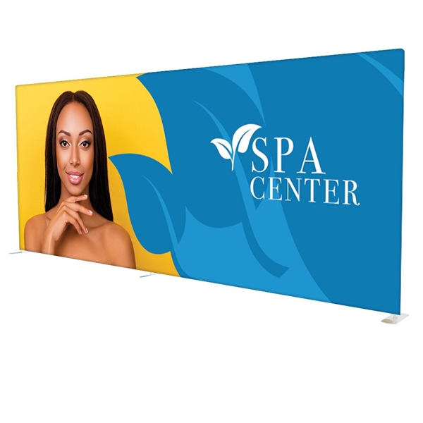 25ft x 7.5ft Straight EZ Tube Display | Single-Sided Tension Fabric Graphic