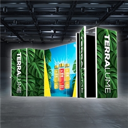 20ft x 10ft Showbird 65 Backlit Config D w/ Closets | SEG Graphics