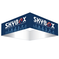 12ft x 24in Square Skybox Hanging Banner | Single-Sided | Outside Graphic Kit