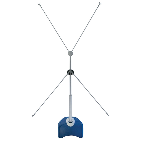Zephyr Banner Stand Single-Sided Stand Only has adjustable width and height to hold wide range of banners with corner grommets. Zephyr Outdoor Banner Stand can support a few sizes of graphics, allowing you displaying your message