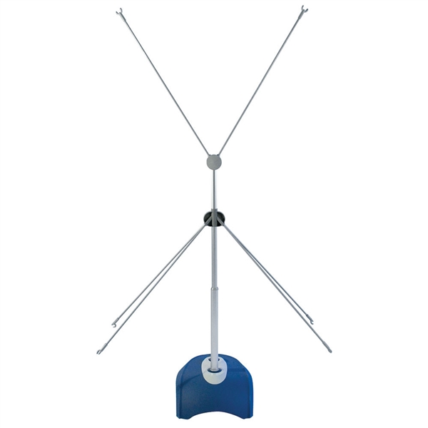 Zephyr Banner Stand Double-Sided Stand Only has adjustable width and height to hold wide range of banners with corner grommets. Zephyr Outdoor Banner Stand can support a few sizes of graphics, allowing you displaying your message