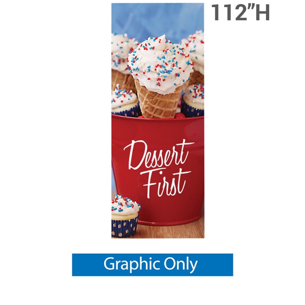 36in x 112in Classic Large Banner Stand | Single-Sided Graphic Only