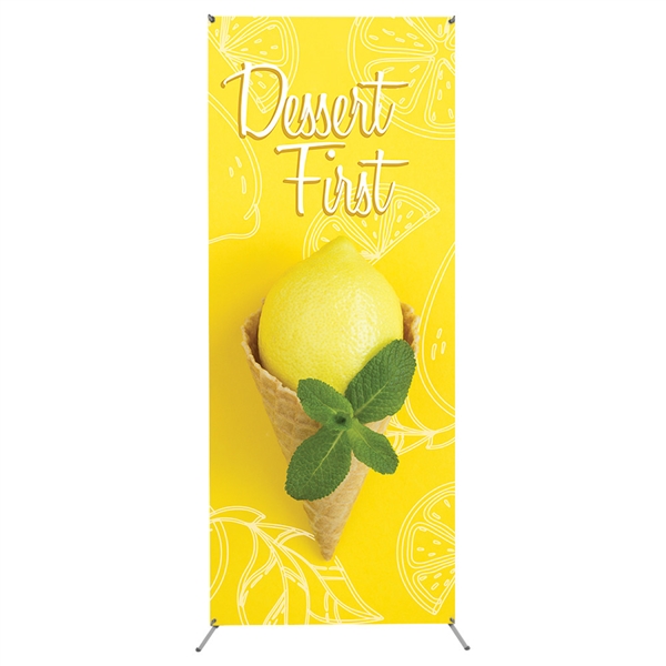 24in-31.5in x 63in-71in Grasshopper Banner Stand allows your customers to quickly set up their graphics.