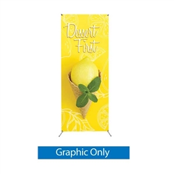 24in-31.5in x 63in-71in Grasshopper Banner Stand graphic allows your customers to quickly set up their graphics.