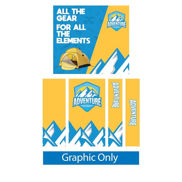 10ft x 8ft Wallbox Tension Fabric Display w/ Left Storage | Double-Sided Graphic Only
