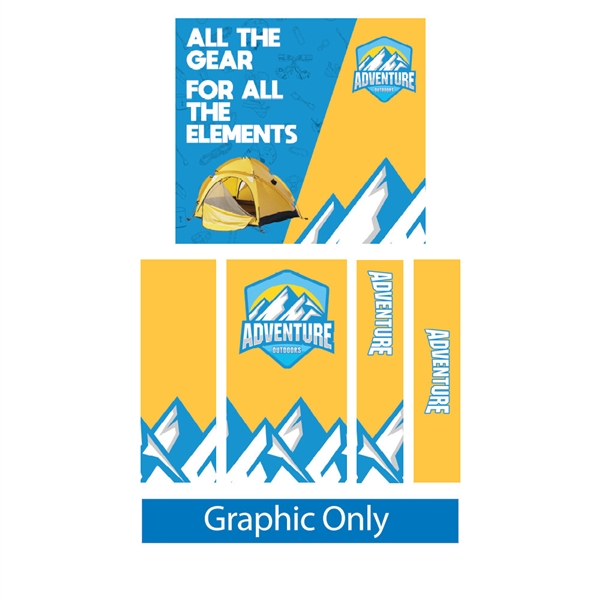 10ft x 8ft Wallbox Tension Fabric Display w/ Right Storage | Single-Sided Graphic Only
