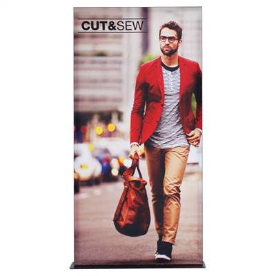 3ft x 6ft Aspen Onyx Double-Sided Display  (Graphic & Hardware)