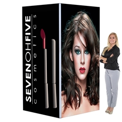 5ft x 5ft x8ft Big Sky Tension Fabric Trade Show Tower Displays are an excellent way to communicate your message or logo in lobbies, showrooms, retail stores, shopping malls, airports, trade shows or any other venues.