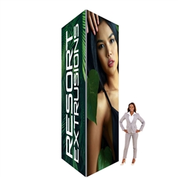 Big Sky Towers are professional displays that draw eyes to your trades show booth. These tension fabric tower are constructed of aluminum extrusions designed to hold SEG stretch fabric graphics.  Feature easy assembly and come packed in a hard molded case
