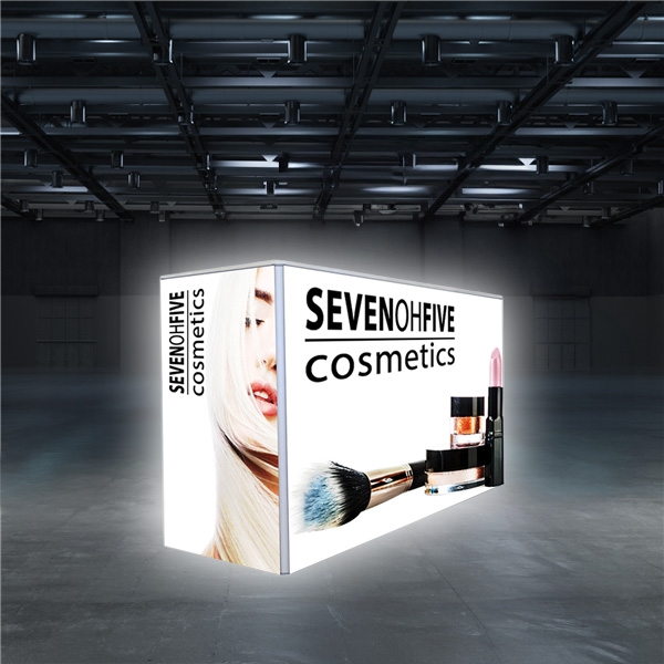 6ft x 3ft Big Sky Tension Fabric Counter Backlit Black (Frame and Fabric) are an excellent way to communicate your message or logo in lobbies, showrooms, retail stores, shopping malls, airports, trade shows or any other venues.