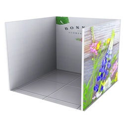 10ft x 10ft Modco Modular 19 Display (Graphic & Hardware). The Modco Modular Display System allows you to configure and add additional displays and features to fit your needs.