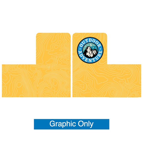 8ft x 7.5ft EZ Tube Connect Return Wall | Double-sided Graphic Only