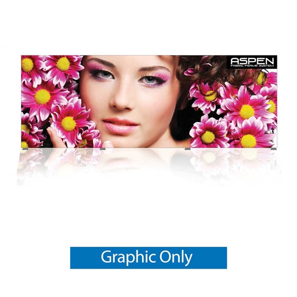 20ft x 7.5ft Aspen SEG Fabric Frame  | Single-Sided Graphic Only