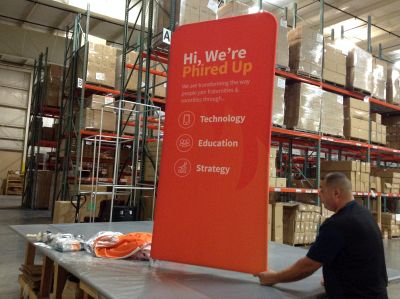 A proud example of our work! Shop confidently at www.xyzDisplays.com knowing you are getting the best prices and excellent service!