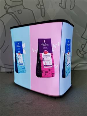 A proud example of our work! Shop confidently at www.xyzDisplays.com knowing you are getting the best prices and excellent service!