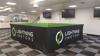 A proud example of our work! Shop confidently at www.xyzDisplays.com knowing you are getting the best prices and excellent service!