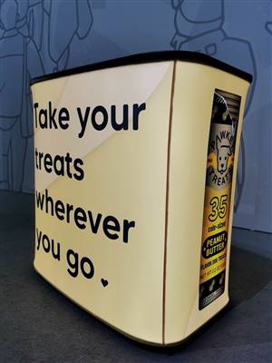 A proud example of our work! Shop confidently at www.xyzDisplays.com knowing you are getting the best prices and excellent service!