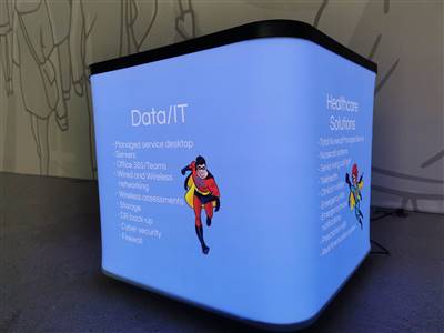 A proud example of our work! Shop confidently at www.xyzDisplays.com knowing you are getting the best prices and excellent service!